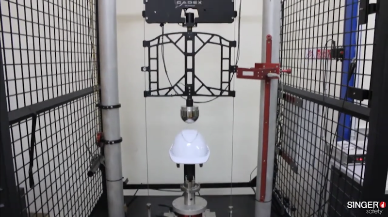 Teste de impacto capacetes Force